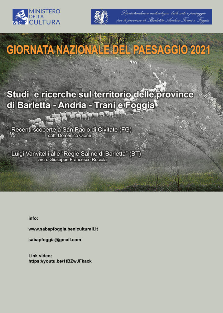 MINISTERO DELLA CULTURA Soprintendenza Archeologica Belle Arti e Paesaggio per le provincie di Barletta-Andria-Trani e Foggia_Giornata del Paesaggio